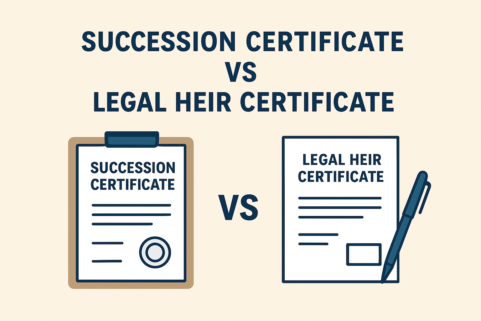 Succession Certificate vs Legal Heir Certificate: Key Differences Explained (Delhi NCR & Bangalore Guide)